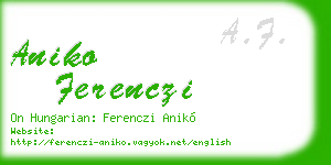 aniko ferenczi business card
